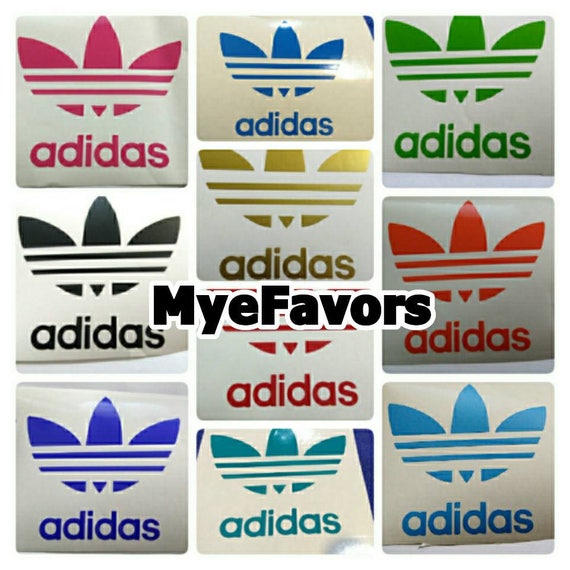 Adidas Theme Vinyl Decals Labels Stickers For Cups Plates