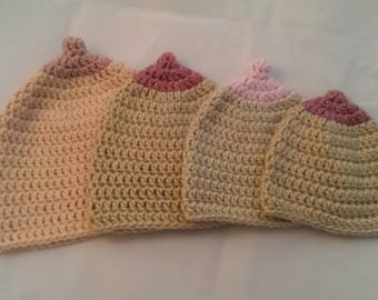 boob hat , breast feeding hat , boobie hat , crochet boob hat , pro breast feeding , feeding hat , baby , crochet baby hat , breast milk ,