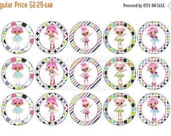 25%OFF Buy 3 Get 1 FREE Lalaloopsy Bottle Cap Images ~ Instant Download 4x6 inch ~ Lala Dolls Girls ~ 1 Inch Circles ~ Printable Image Sheet