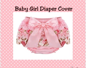 Flower Baby Girl Diaper Cover