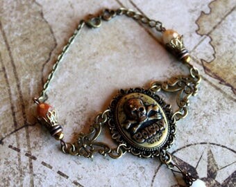 Bracelet rétro pirate camée "Poison"