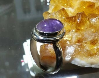 Sterling Silver( size8) amethyst ring