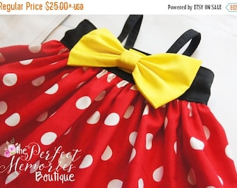 SALE Classic Minnie Mouse Dress | Minnie Birthday Party | Girls Dress | Disney World | Birthday Dress | Disney Vacation | Disney Dress