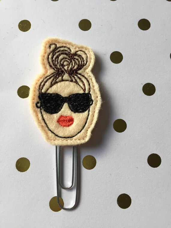 Brown Hair Bun Life planner Clip/Planner Clip/Bookmark. Messy Bun Planner Clip. Mom Life Planner Clip. Girl Planner Clip. Glasses plan clip