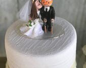 Unicorn Bride Kissing Ninja Turtle Groom Wedding Cake Topper