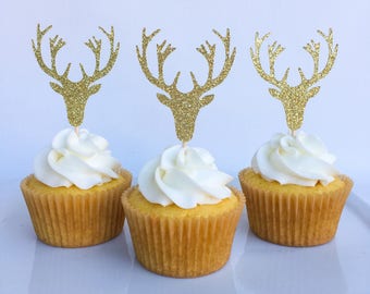 Deer cupcake topper | Etsy