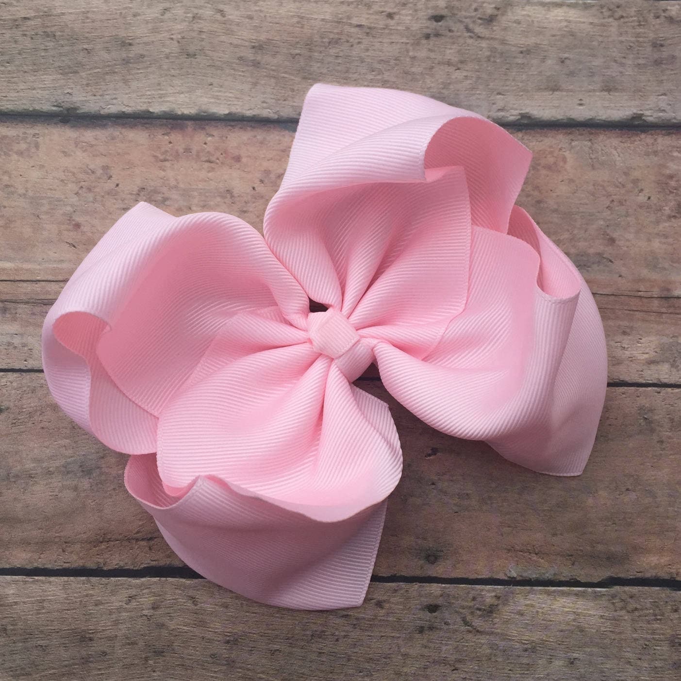 Light Pink Hair Bow Big Bow 6in Hair Bow Pink Bow
