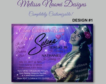 Selena Quintanilla-Pérez Party Invitation, Personalized Party Invitation, Custom Selena Invite, Singer Selena Quintanilla, DIGITAL FILE, Art