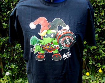 Kids Size Harthu - Harley Quinn Cthulhu Mashup Original Design T-shirt Creepy Cute XS to XL Kids 26" to 34" 5 Sizes