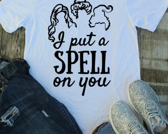 hocus pocus t shirt i put a spell on you