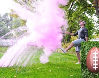 Gender Reveal, Football Gender Reveal, Gender Reveal smoke Ideas, Football Gender Reveal, Gender Reveal Ideas, Sports Gender Reveal, Gender