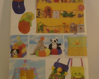 Butterick Pattern 5507 Bean Bag Animal Pals Accessories One Size 7 Designs