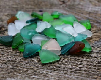 Multicolored sea glass drilled sea glass pink sea glass brown sea glass teal sea glass aqua seaglass jewelry maker christmas decorations