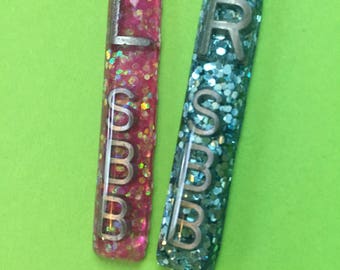 Long Narrow Rectangle Glitter Xray Markers