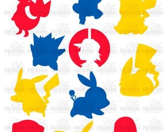 Pokemon svg - Pokemon Inspired - Instant Download - Pokemon Cut File - Clipart - Cricut - Cameo - superhero svg - svg eps dxf png jpg