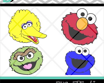 Sesame Street svg,Elmo svg,Cartoons svg, svg files,Face svg,Digital Art Print,Design Decoration,For Kids svg,Art And Collectible