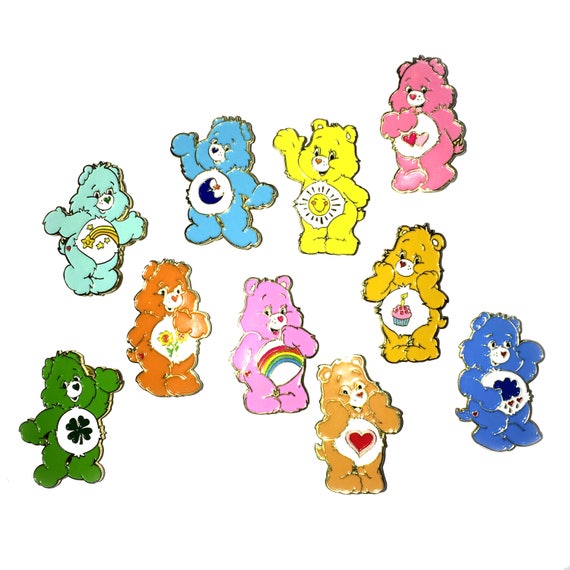 Care Bear Enamel Pin Set of 10 ALL Original Care Bears
