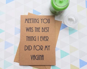 Rude gift, Lesbian card, Cheeky card, Rude valentines, Cheeky valentines, Rude birthday card, Card for boyfriend, Card for husband,