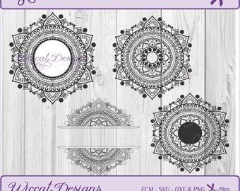 svg Mandala, mandala dxf, zentangle svg, doodle svg, mandala Monogram svg, pillow mandala svg, scanncut, mandala cricut, intricate svg