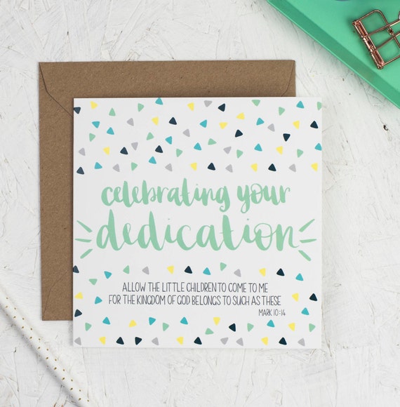 Celebrating your Dedication Card Christian Cards