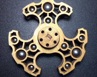 Lasercut wooden Fidget Spinner anti-stress Hand Spinner fidget toy for kids and adults edc wood spinner Hammer