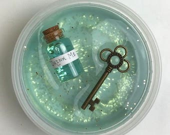 Alice and Wonderland clear slime 2oz