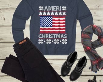 patriotic christmas sweater