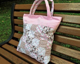 sac en patchwork rose