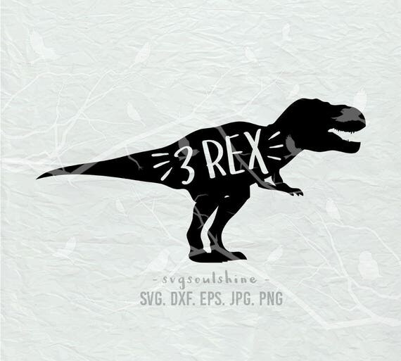Download 3 Rex SVG Dinosaur T Rex File Silhouette Cut File Cricut ...