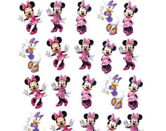 Minnie mouse digital cutout/minnie mouse birthday decoration/ minnie mouse clipart printable/minnie mouse card stock printout/minnie mouse