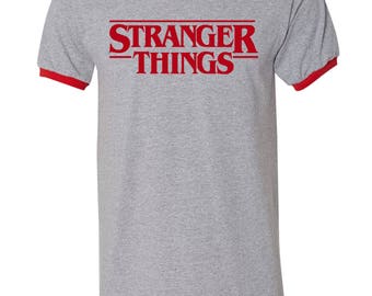 Stranger Things Shirt. Stranger Things Ringer T Shirt. Stranger Things Merch. Stranger Things Tee. The upside Down Shirt. S - 3XL.