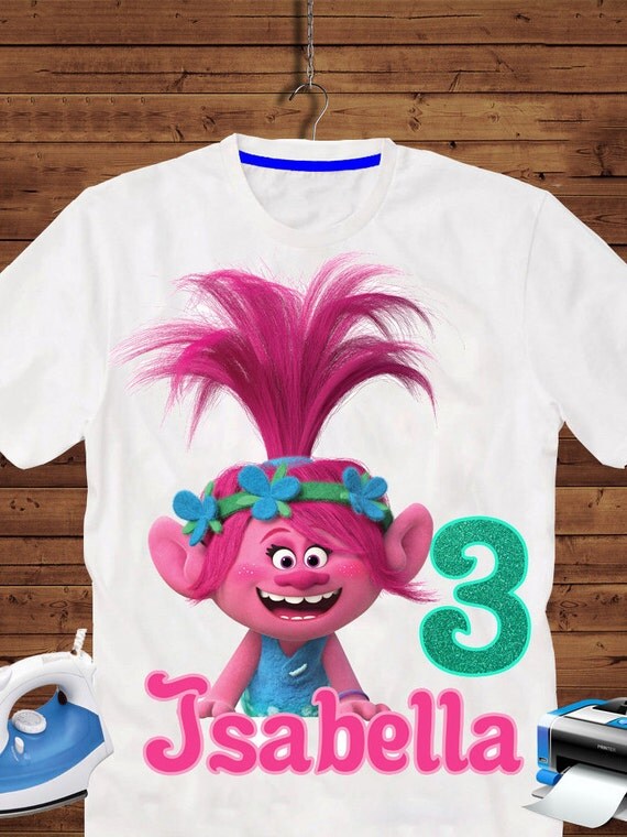 trolls birthday iron on transfer