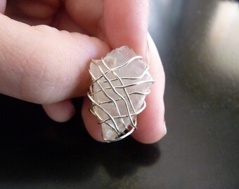 Quartz Steel Wrapped Charm