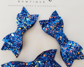 Magic Blue Glitter Bow