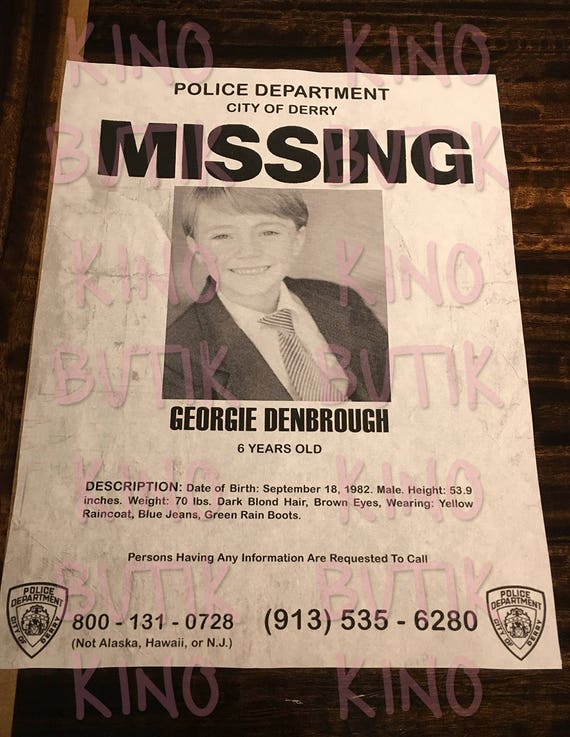 IT Movie Missing Poster