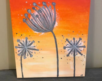 Whimsical Dandelion Painting