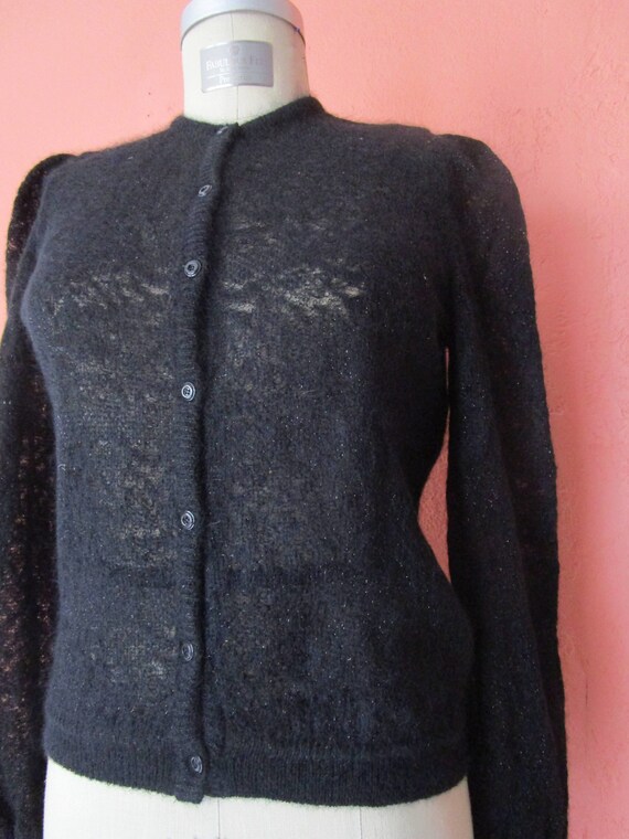 Puff Sleeve Vintage 1970s Ted Lapidus Boutique Haute Couture Paris Italy Mohair