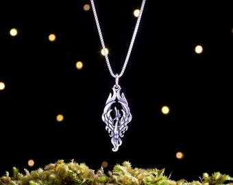 Sterling Silver Phoenix Charm - Small, Double Sided - (Charm, Necklace, or Earrings)