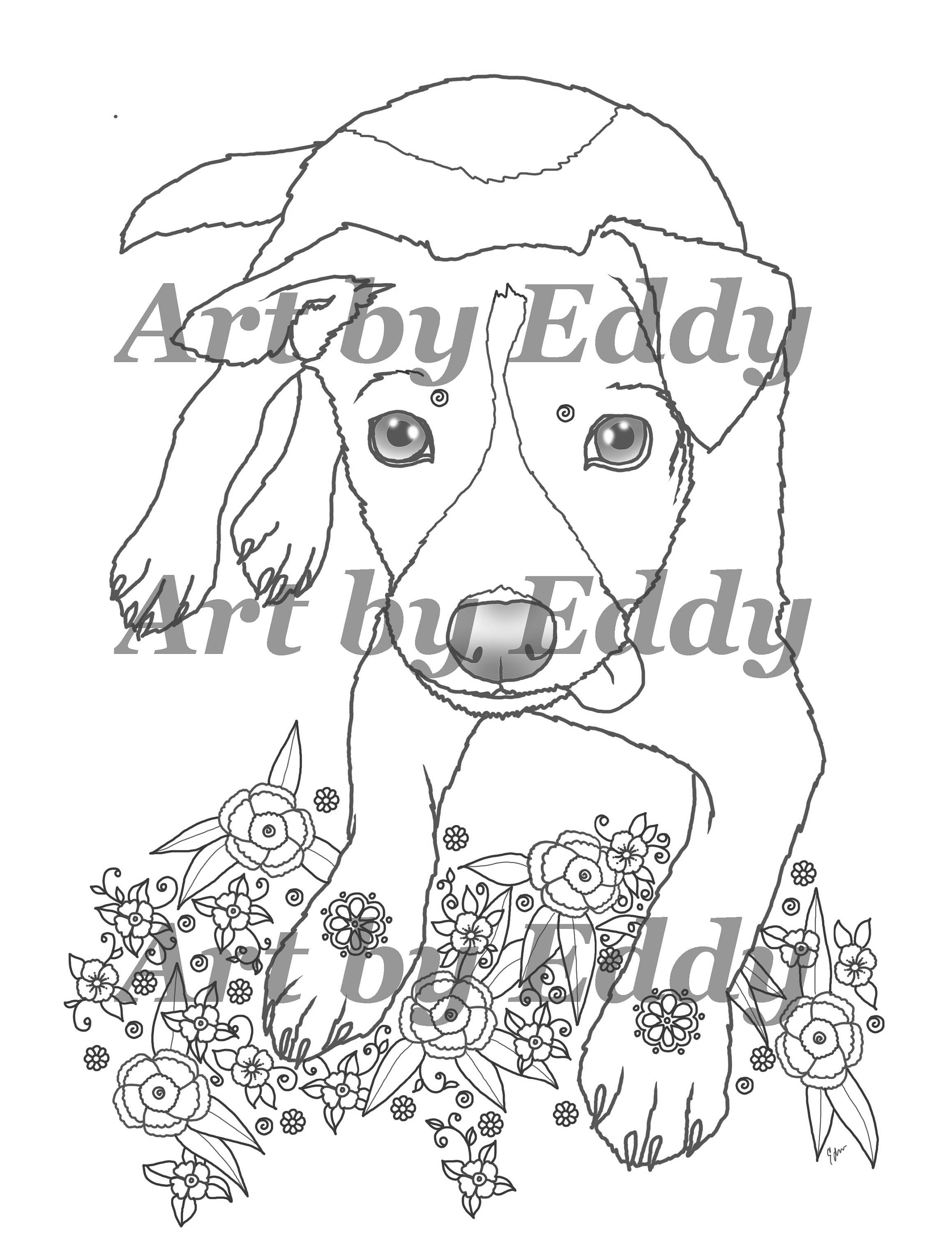 Download Art of Jack Russell Terrier Single Coloring Page