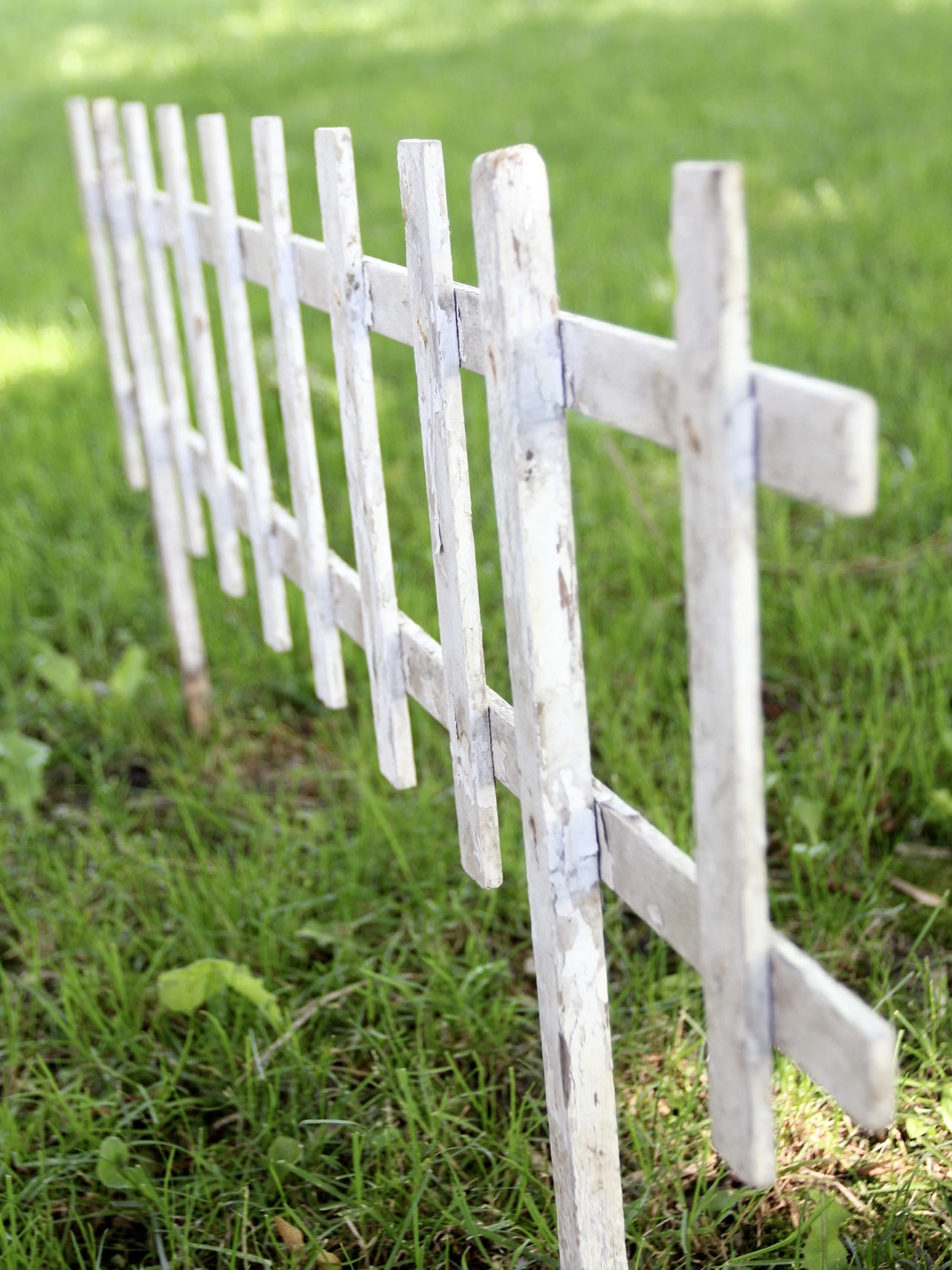 vintage garden border fencing set of 6 white picket wood