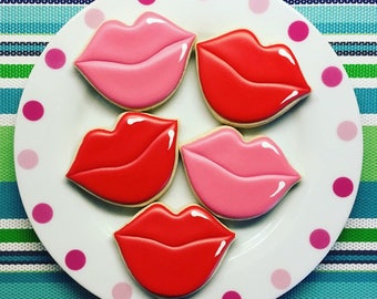 Lips cookies | Etsy