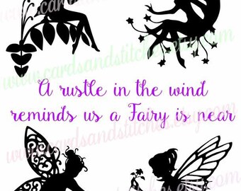 Fairy SVG - Fairies SVG - Fairy Silhouette SVG - Digital Cutting File - Vector - Cricut Cut - Instant Download - Svg, Dxf, Jpg, Eps, Png