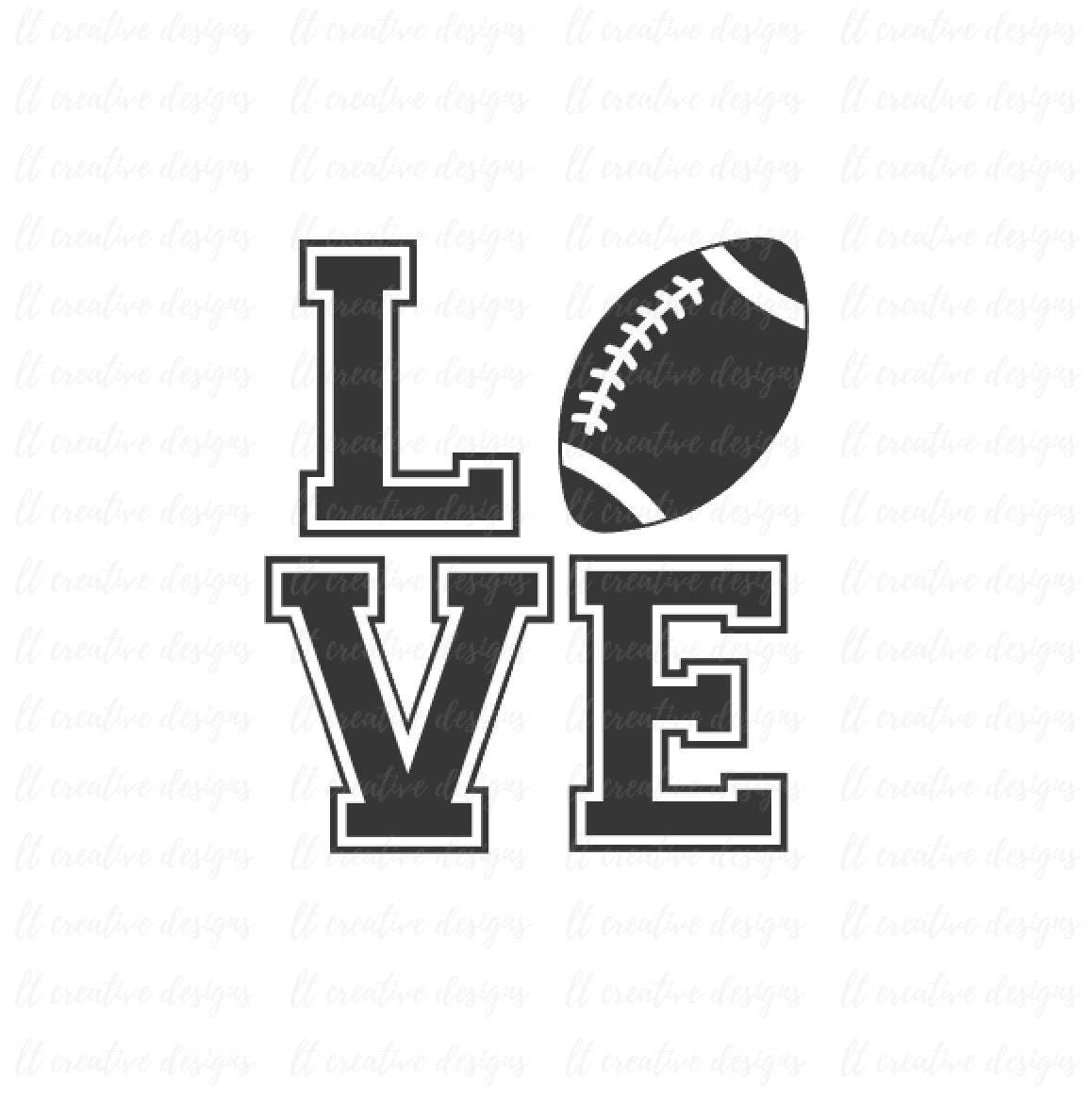 Download Football Love SVG Football SVG Football Cut Files Svg