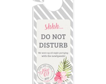 Door Hangers {Tropical Grey & Pink}