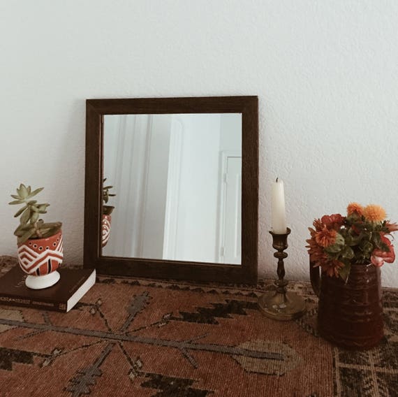 Small Wood Mirror Rustic Wall Mirror Small Wall Mirror