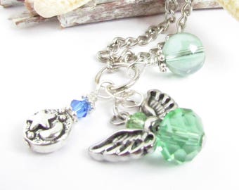 Rear View Mirror Charm, Car Accessories, Angel Car Charm, Rearview Car Charm, Crystal Angel, Crystal Car Charm, Celestial Car Charm