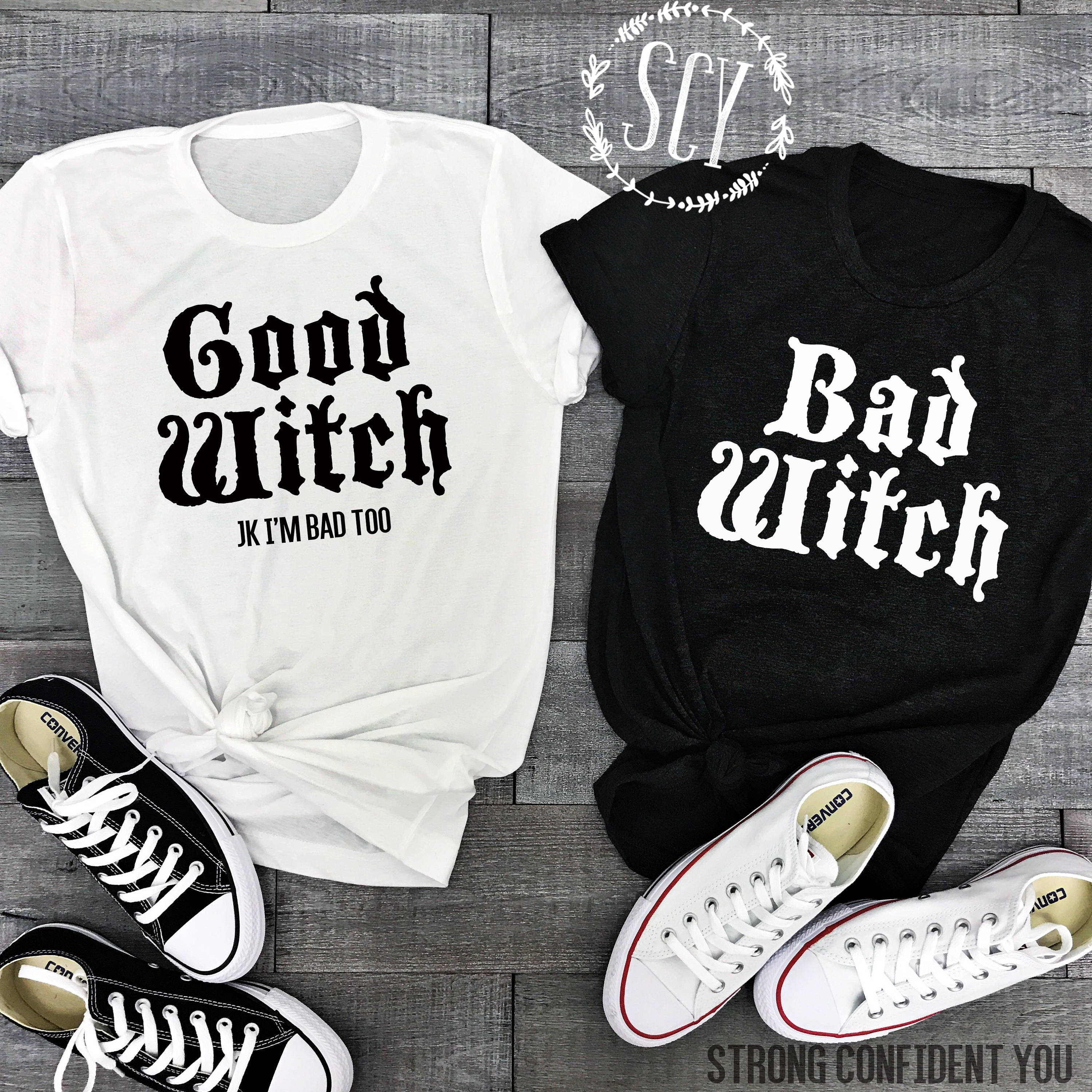 Good Witch Bad Witch Friend Shirts - Halloween Shirts - Halloween Tees - Halloween Costume - Funny Halloween Shirts