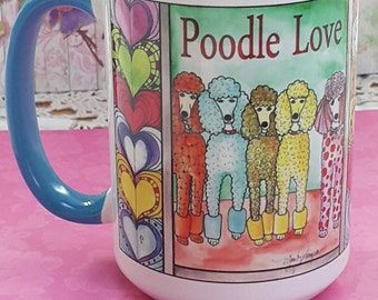 POODLE MUG 15oz. "Poodle Love" ZenPoodle©