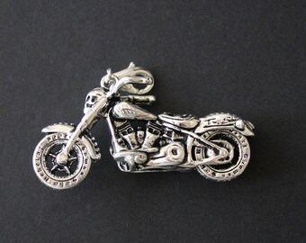 Motorcycle-3D-Zipper Pull-(ONE PULL) OR Charm Only