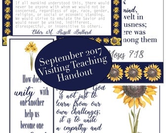 September 2017 Visiting Teaching Message Digital Printable